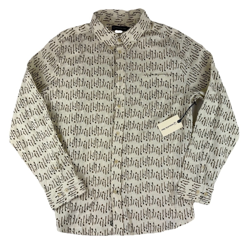 United By Blue Shirt Mens Large Hemp Organic Cotton Button Down‎ NWT $78